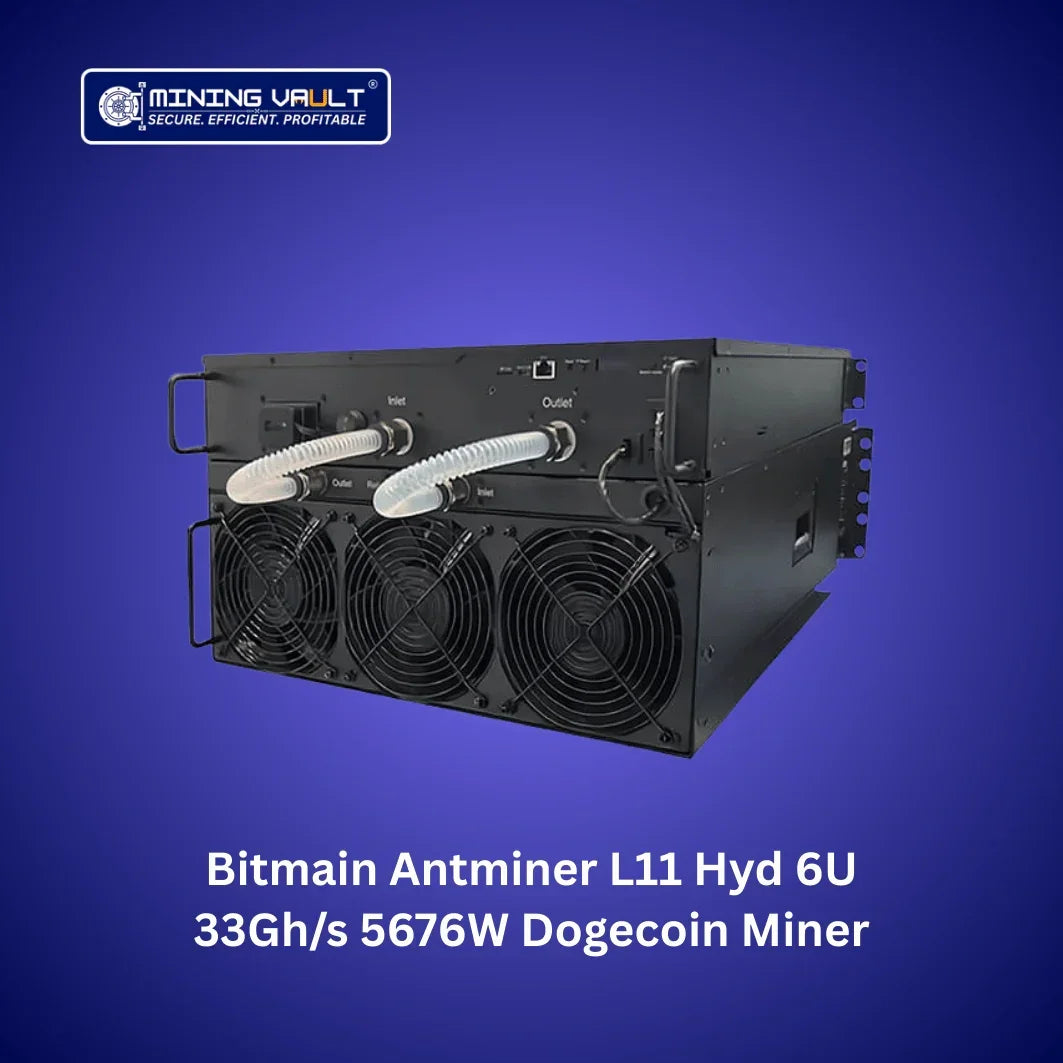 Bitmain Antminer L11 Hyd 6U mineur Dogecoin avec triple ventilateurs et tubes de refroidissement