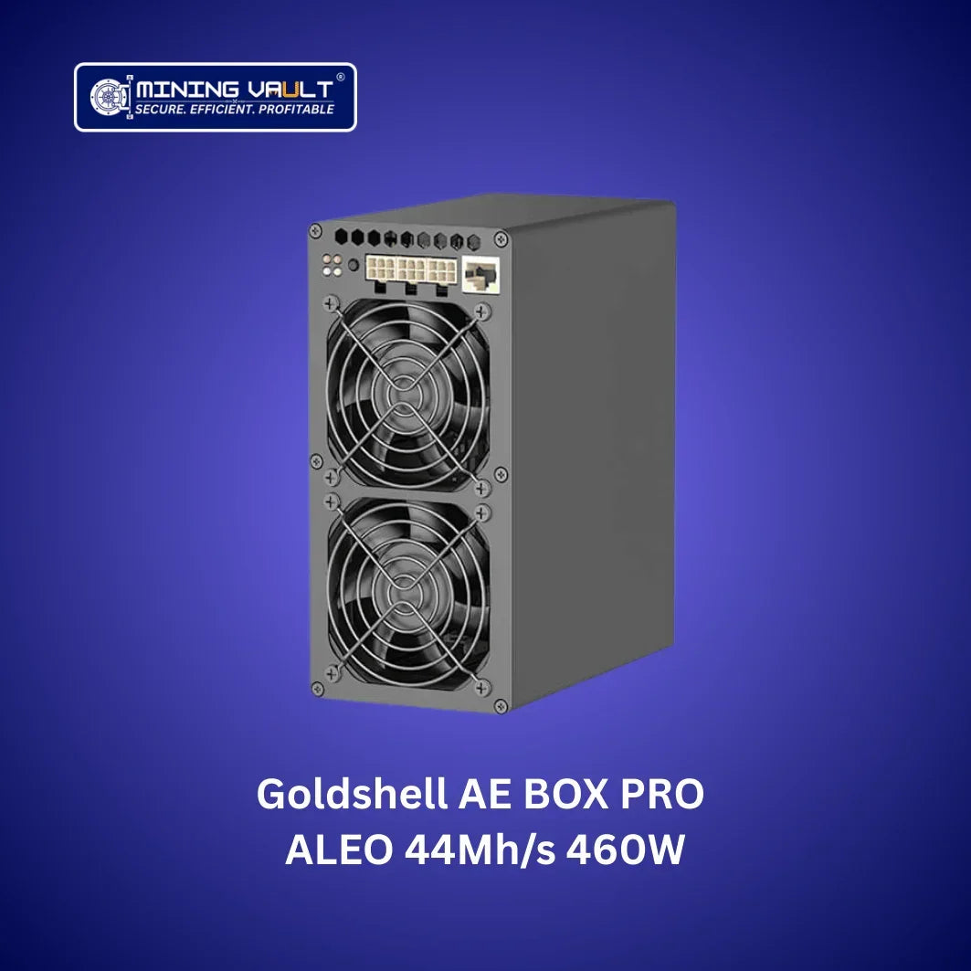 Miner d'or Goldshell AE BOX PRO ALEO 44Mh/s 460W avec boîtier noir et ventilateurs doubles