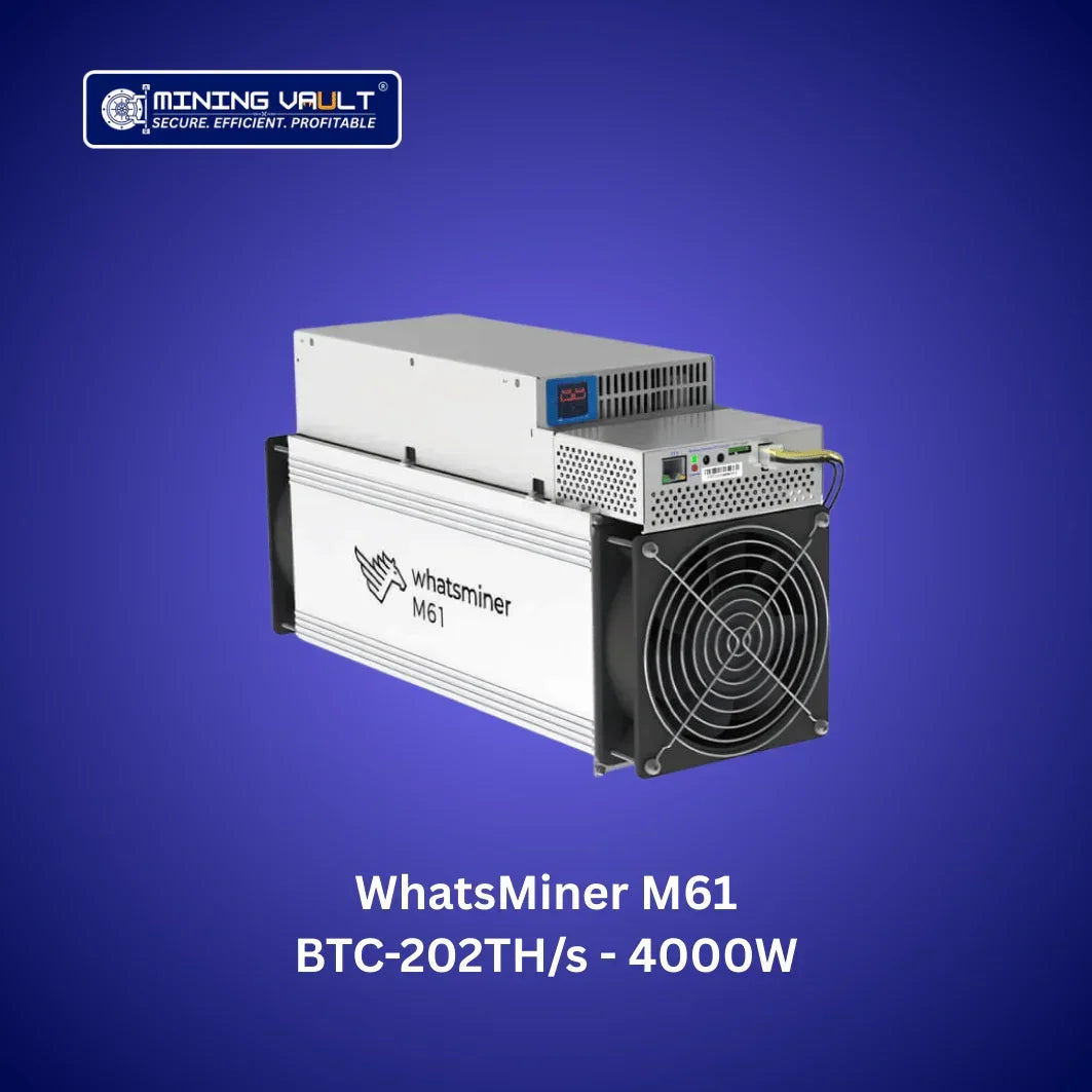 WhatsMiner M61 mineur Bitcoin SHA256 haute efficacité